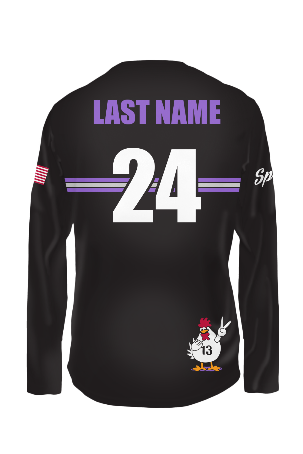 Chicken Pax Long Sleeve Jersey (Black)