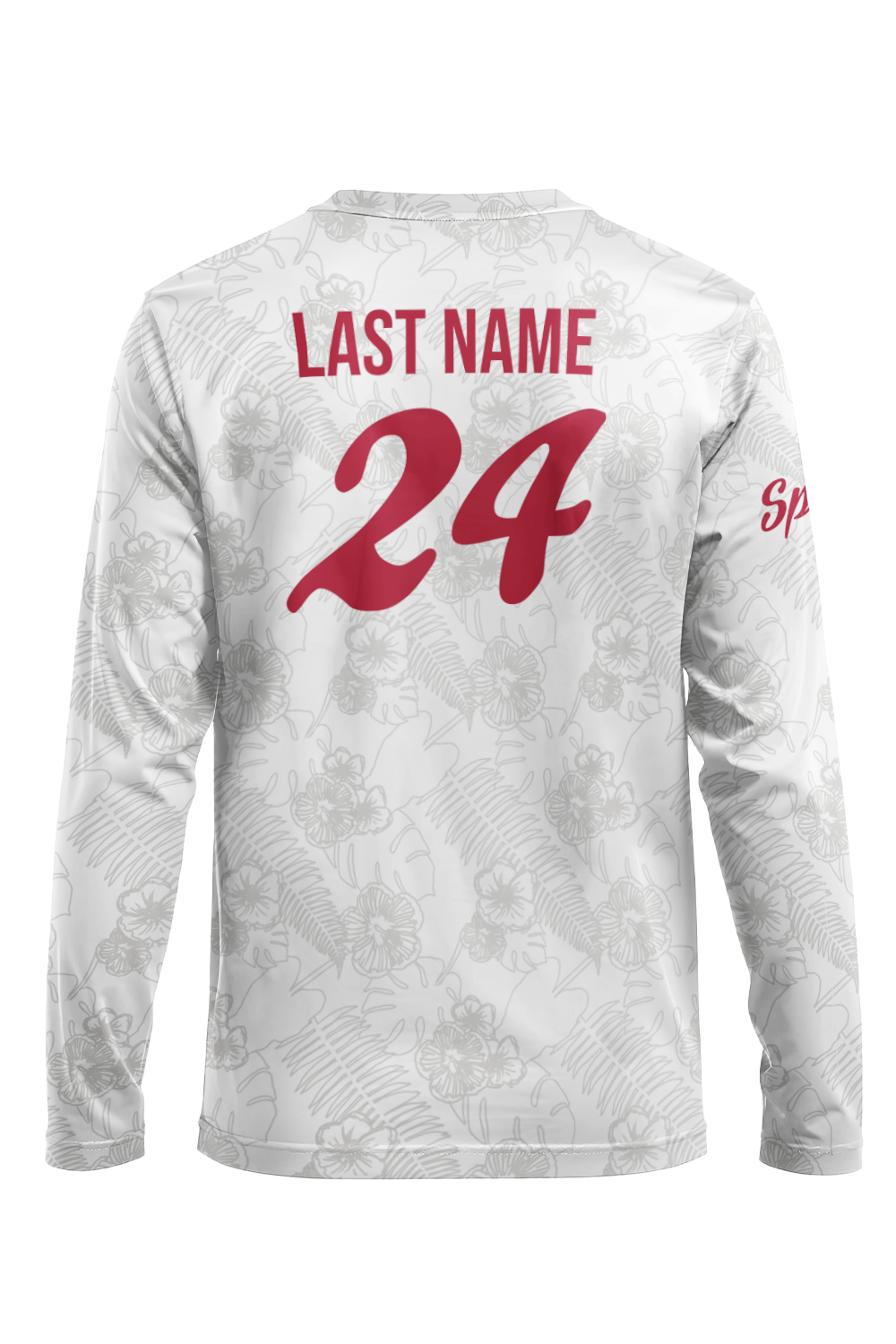 Crown Long Sleeve Jersey (White)