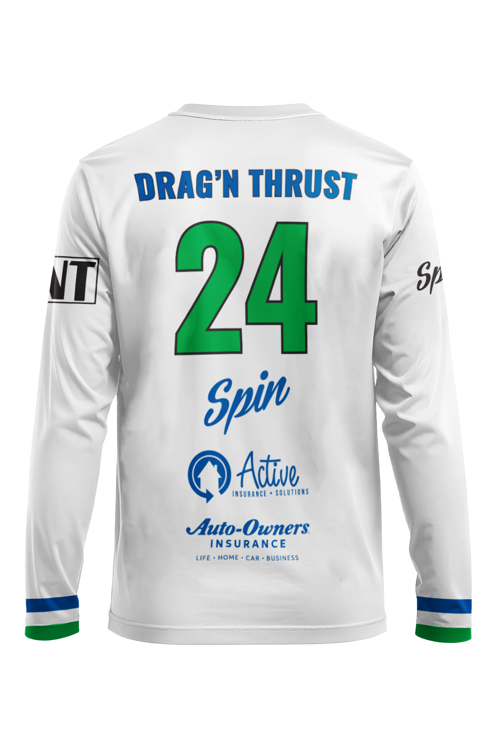 Drag'n Thrust Long Sleeve Jersey (White)