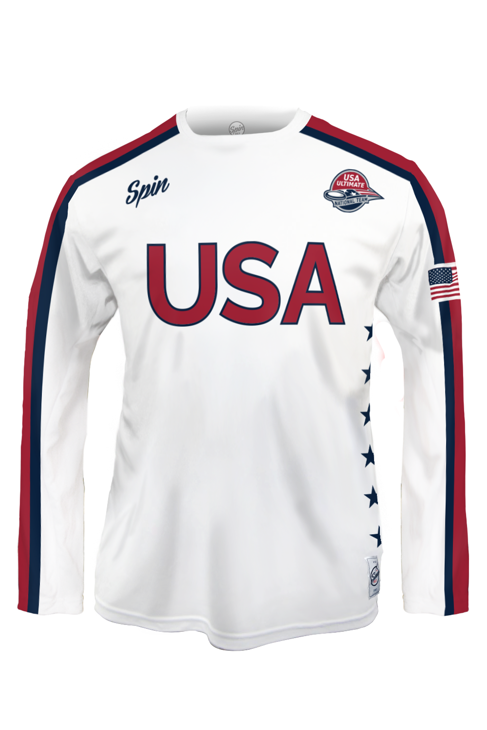 USNT Long Sleeve Jersey White Spin Ultimate