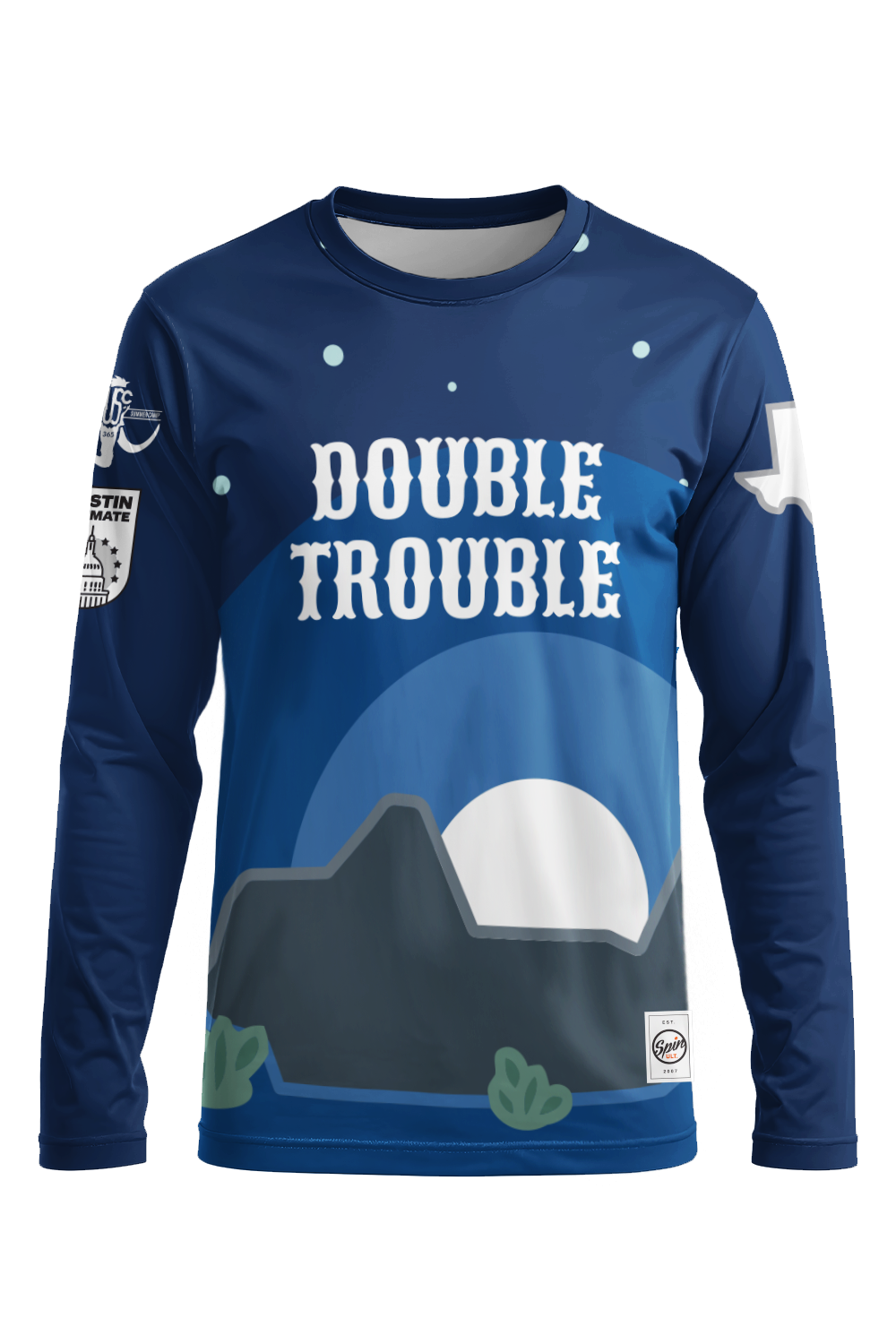 Double Trouble Long Sleeve Jersey (Blue)