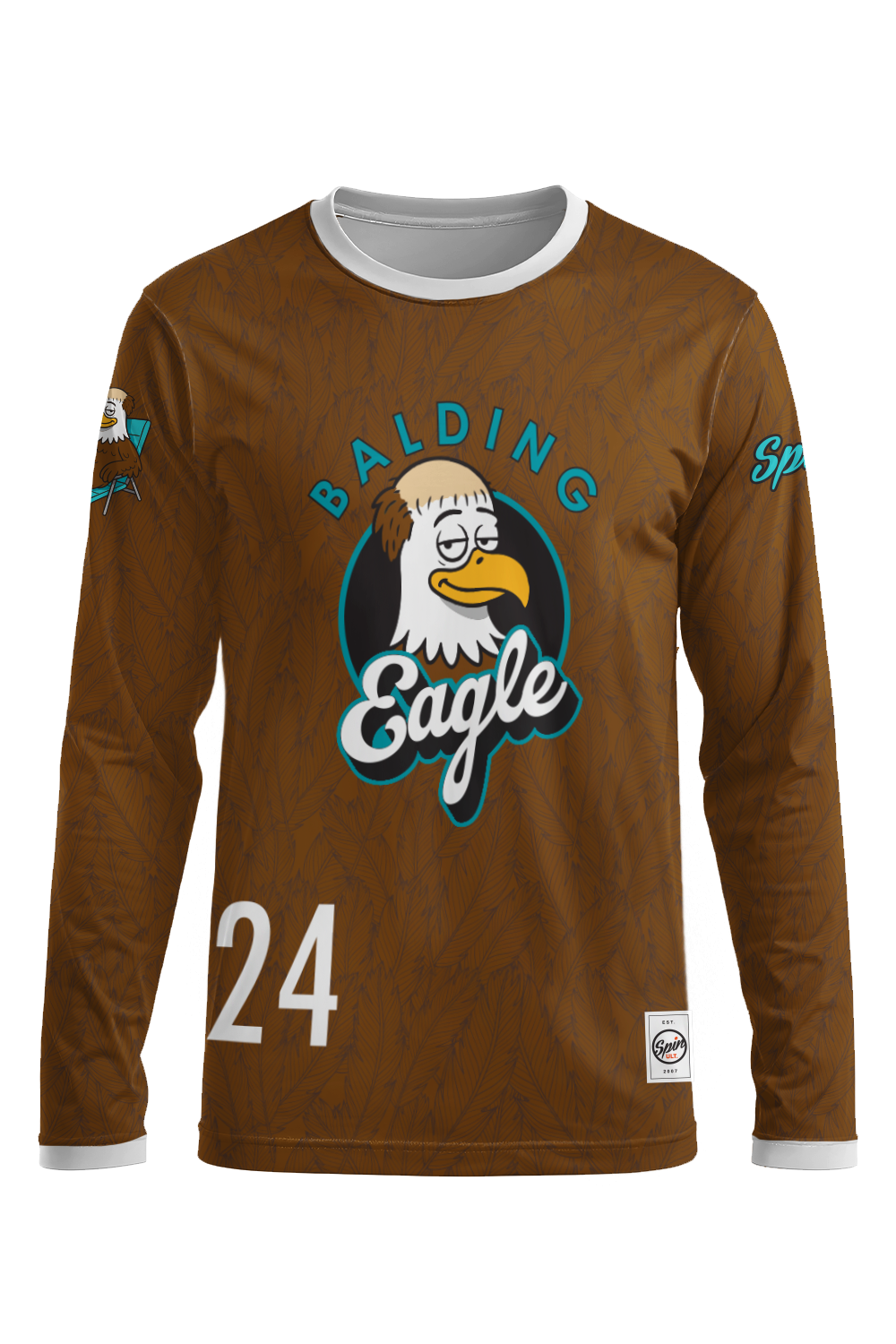 Balding Eagle Long Sleeve Jersey (Brown)
