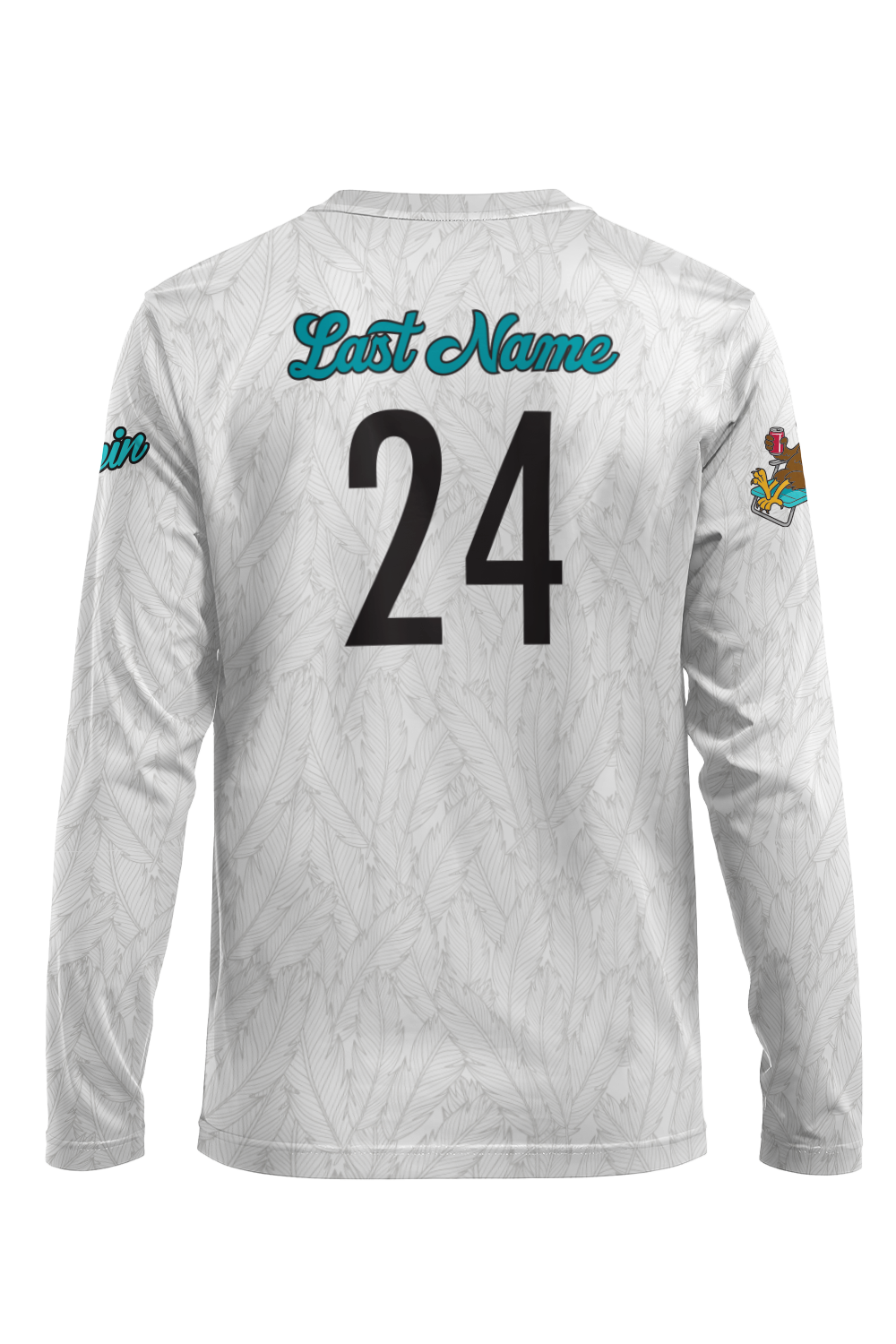 Balding Eagle Long Sleeve Jersey (White)