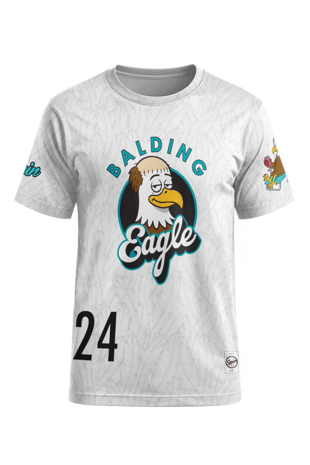 Balding Eagle Short Sleeve Jersey (White)