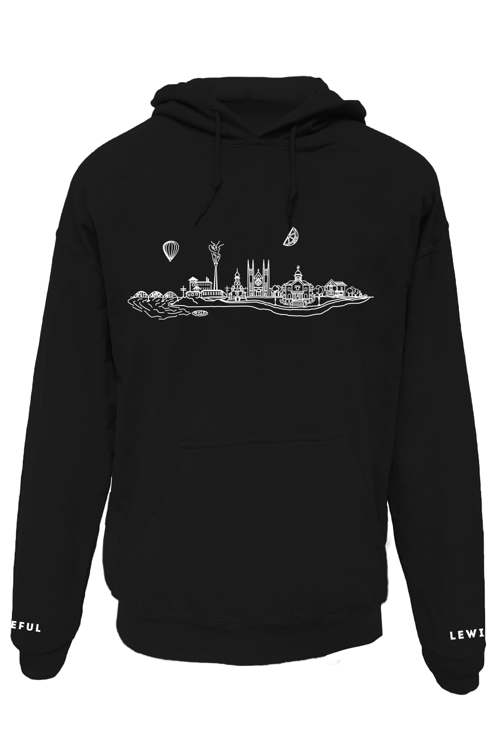 Orange Whip Pullover Hoodie (Black)