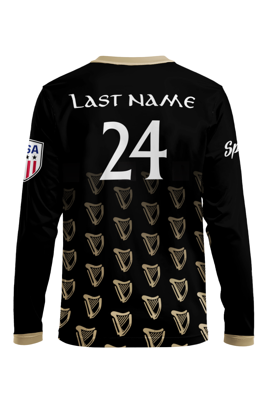 Black Cans Long Sleeve Jersey (Black)