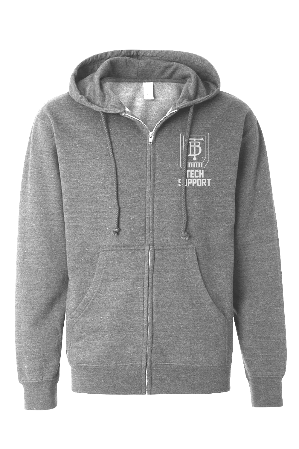 Brooklyn Tech Zip Up Hoodie (Heather Grey)