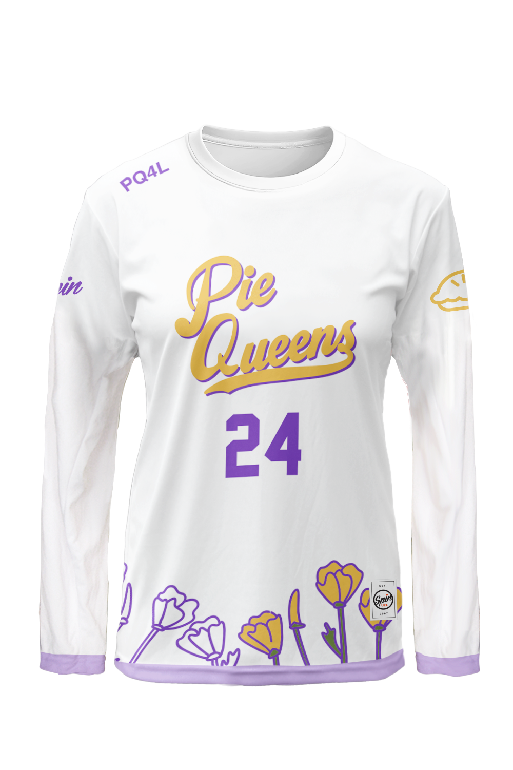 Pie Queens Long Sleeve Jersey (White)
