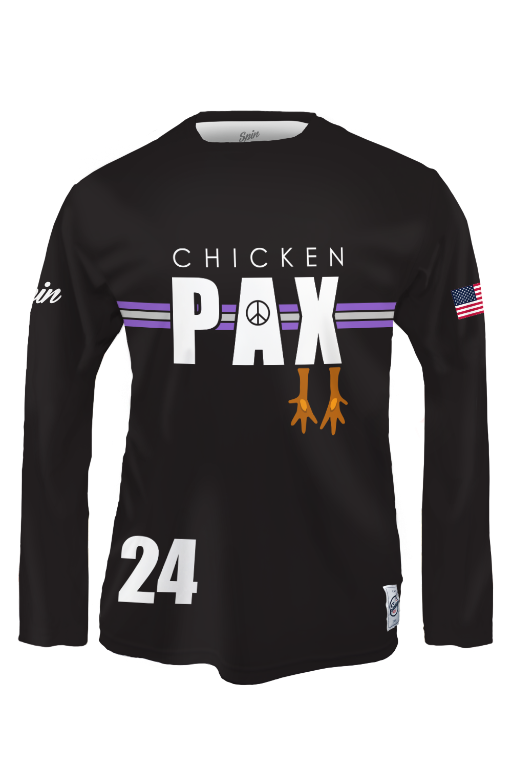 Chicken Pax Long Sleeve Jersey (Black)