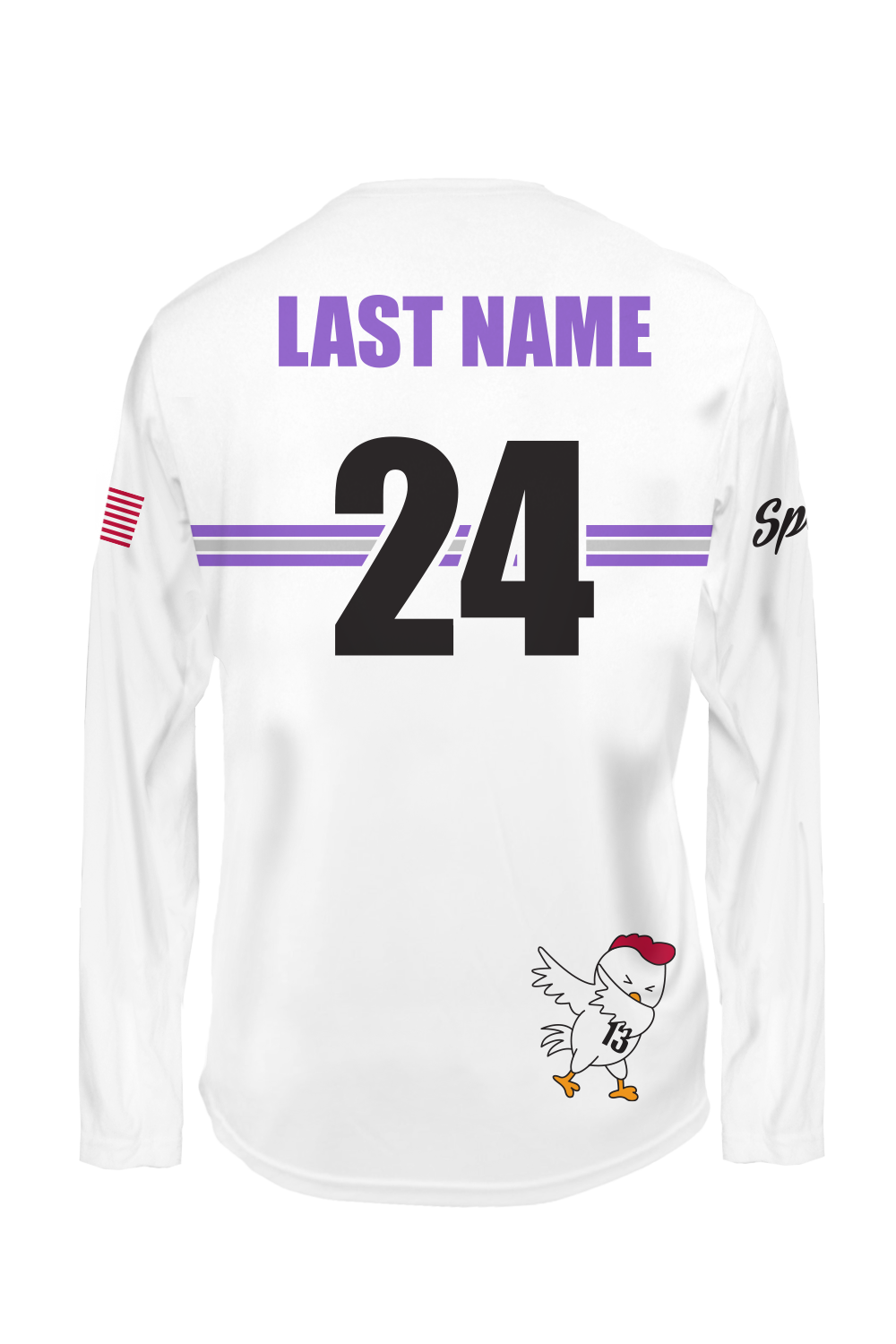 Chicken Pax Long Sleeve Jersey (White)
