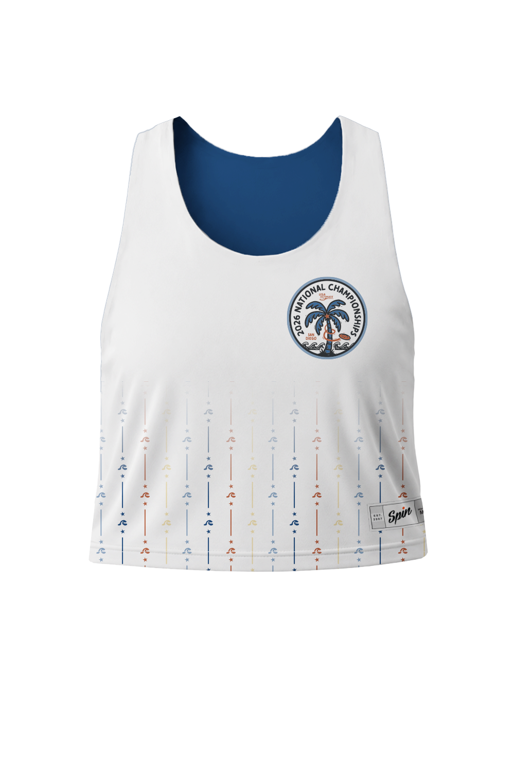 Club 2026 Cropped Reversible Tank (Stripes)