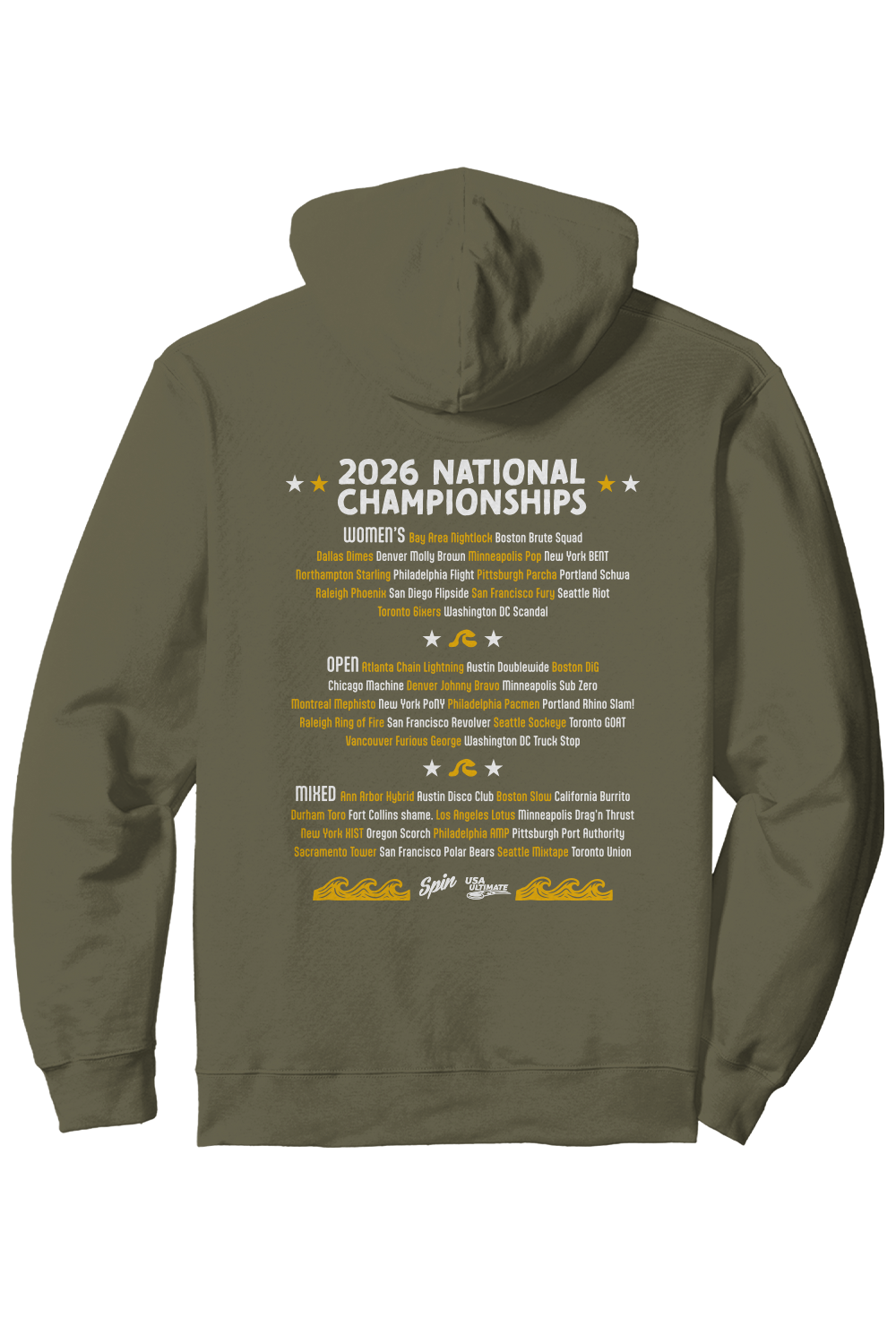 Club 2026 Cotton Pullover Hoodie (Army Green)