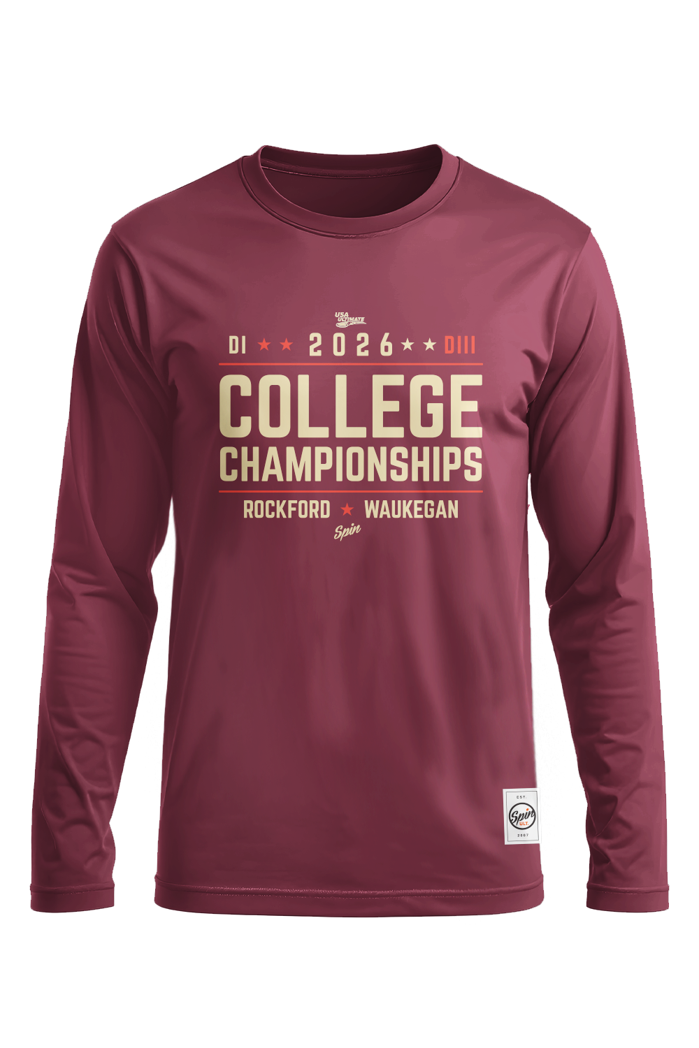 College 2026 Long Sleeve Jersey (Maroon)