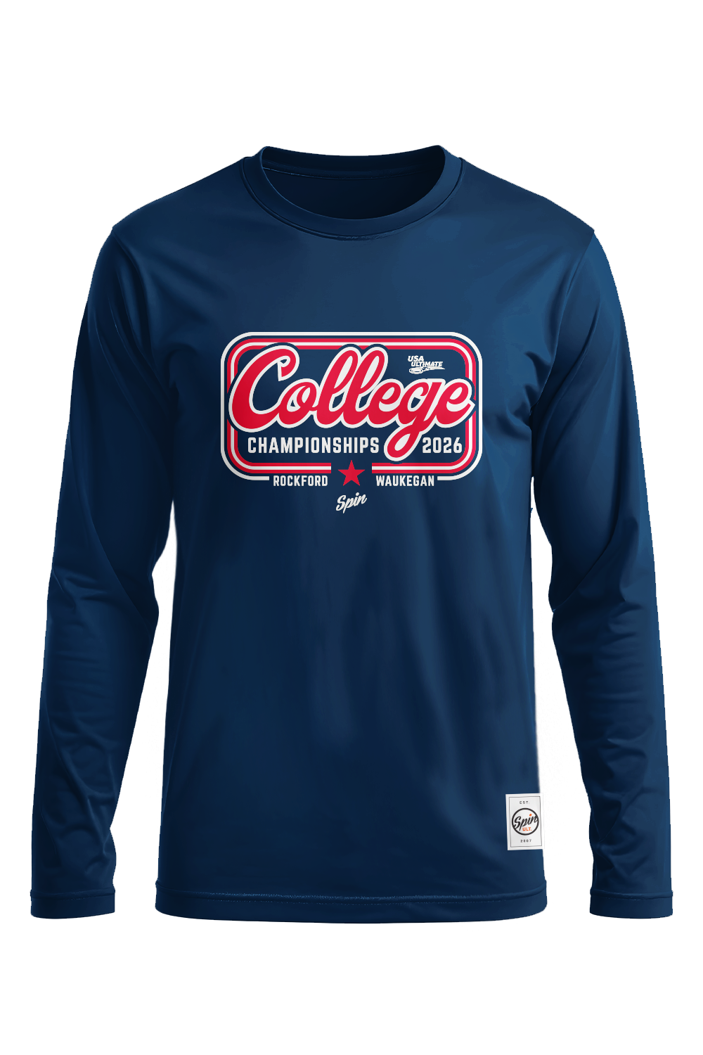 College 2026 Long Sleeve Jersey With Teams (Navy)