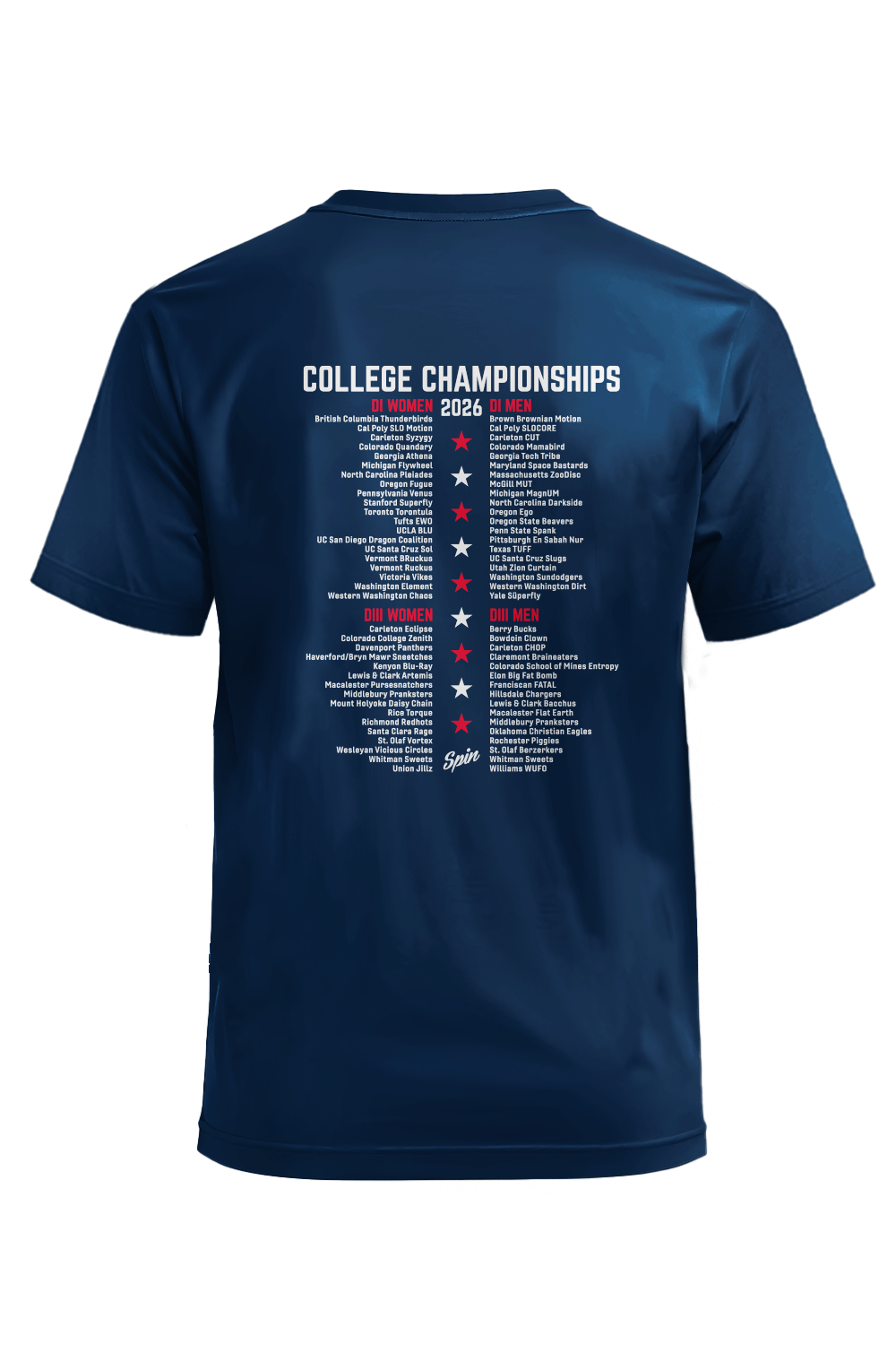 College 2026 Short Sleeve Jersey With Teams (Navy)