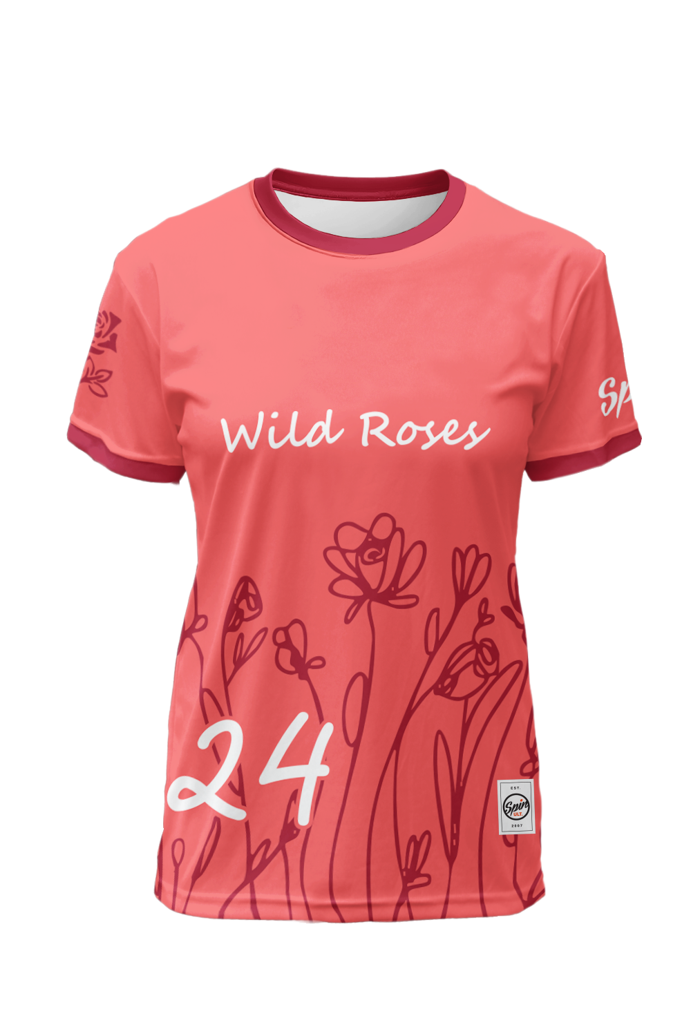 Wild Roses Short Sleeve Jersey (Red)