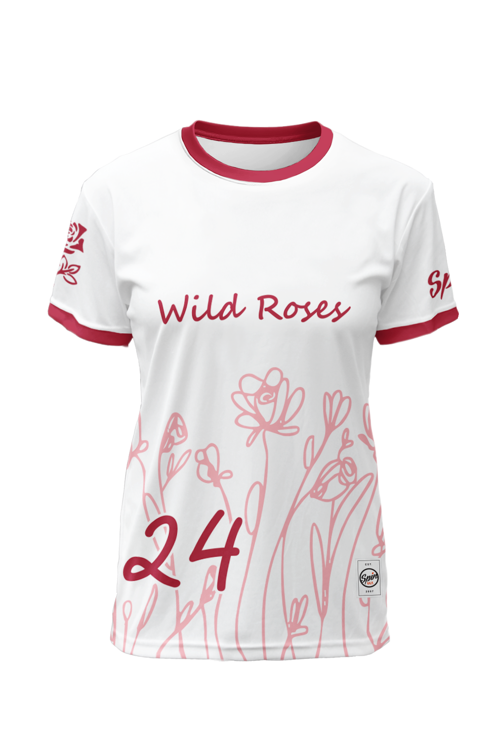 Wild Roses Short Sleeve Jersey (White)