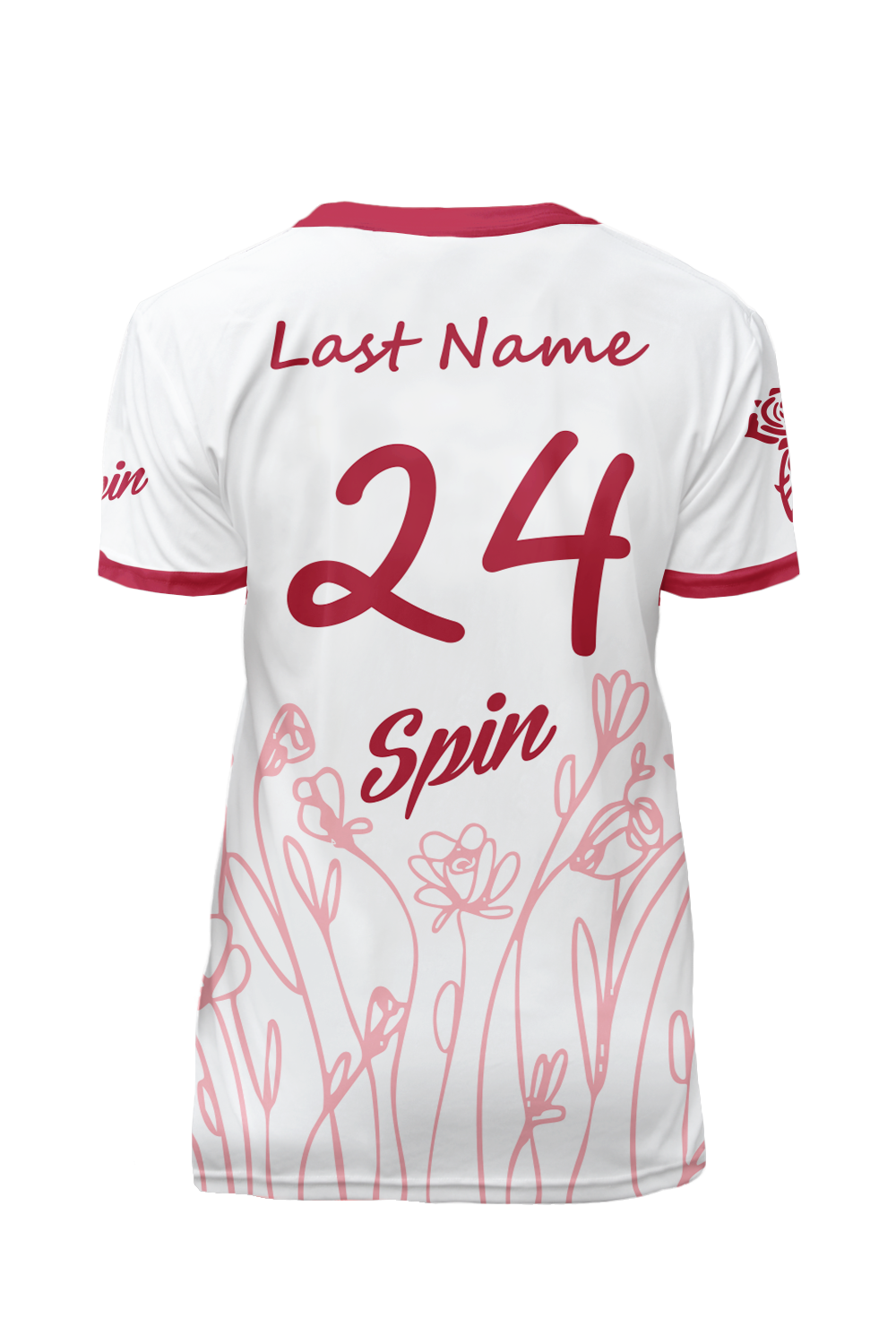 Wild Roses Short Sleeve Jersey (White)