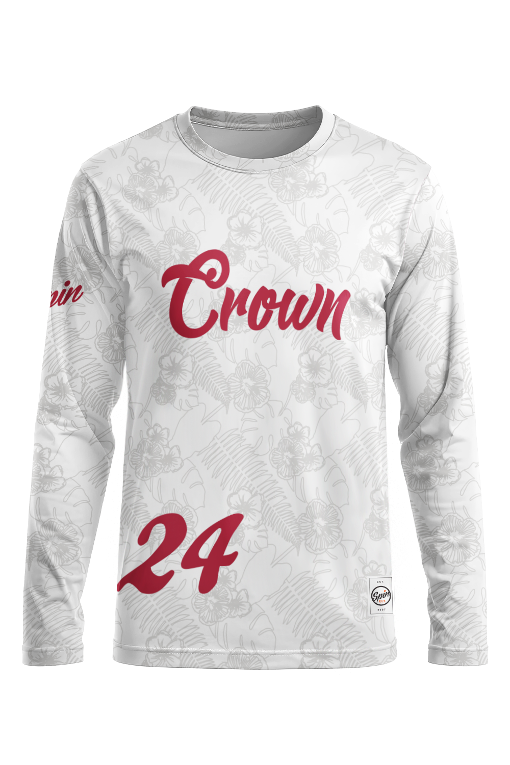 Crown Long Sleeve Jersey (White)