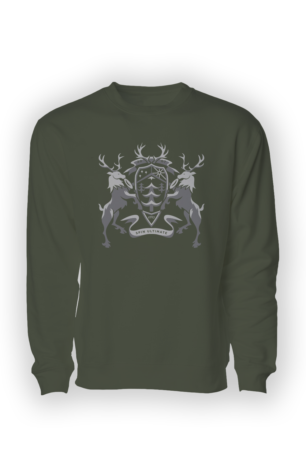 Crest Crewneck Sweatshirt (Army Green)