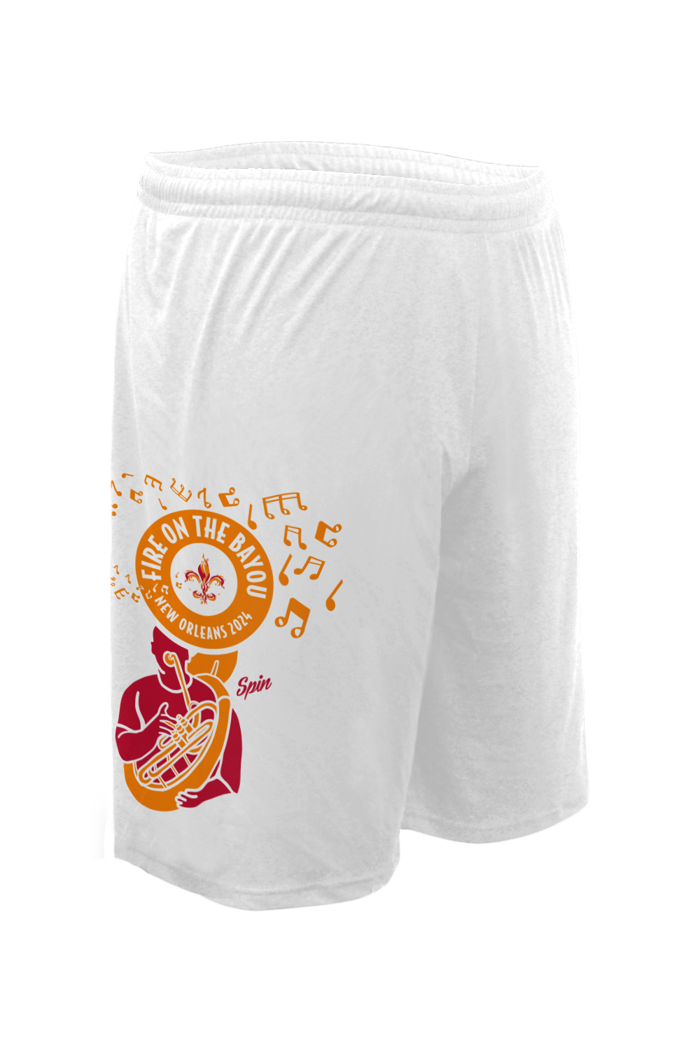 Fire on the Bayou 2024 Micro Shorts (White)