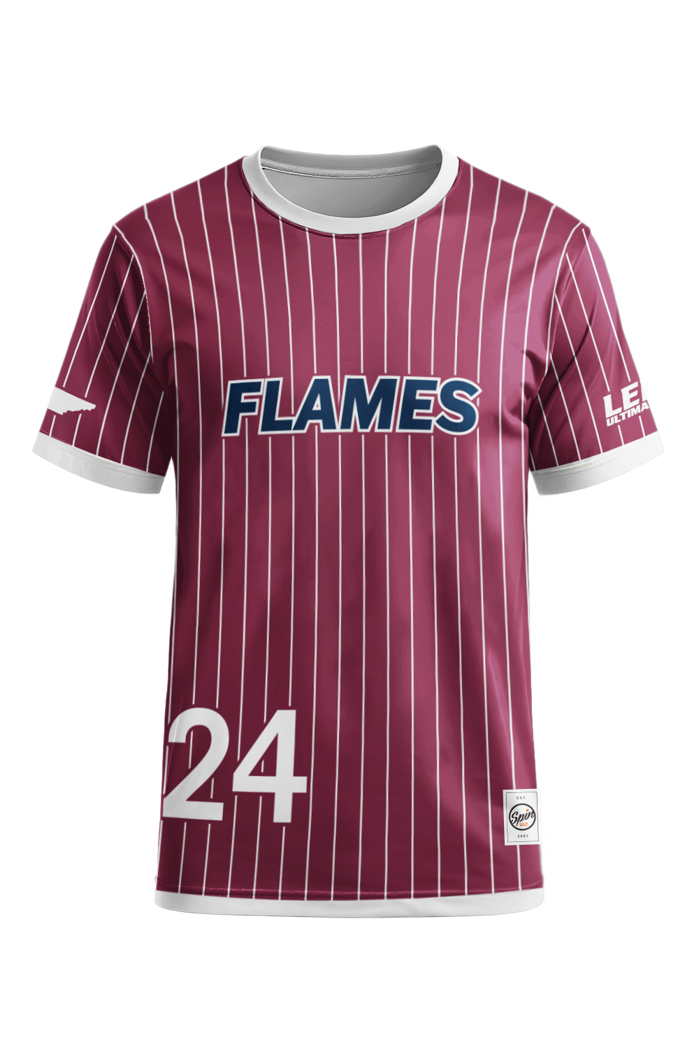 Flames Short Sleeve Jersey (Maroon)
