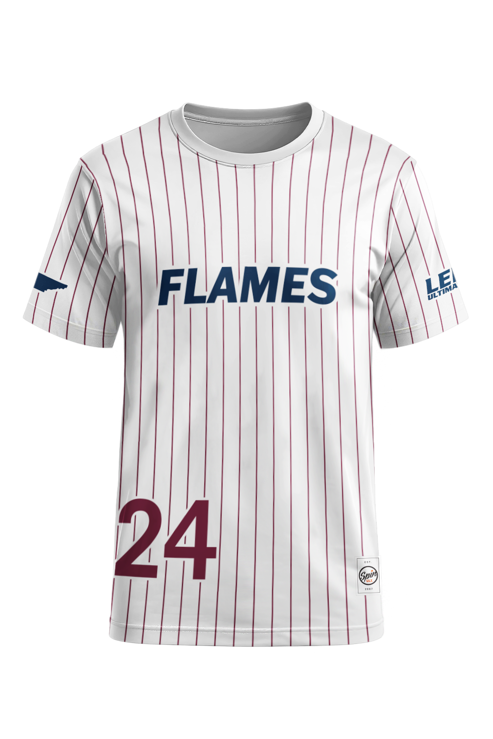 Flames Short Sleeve Jersey (White)