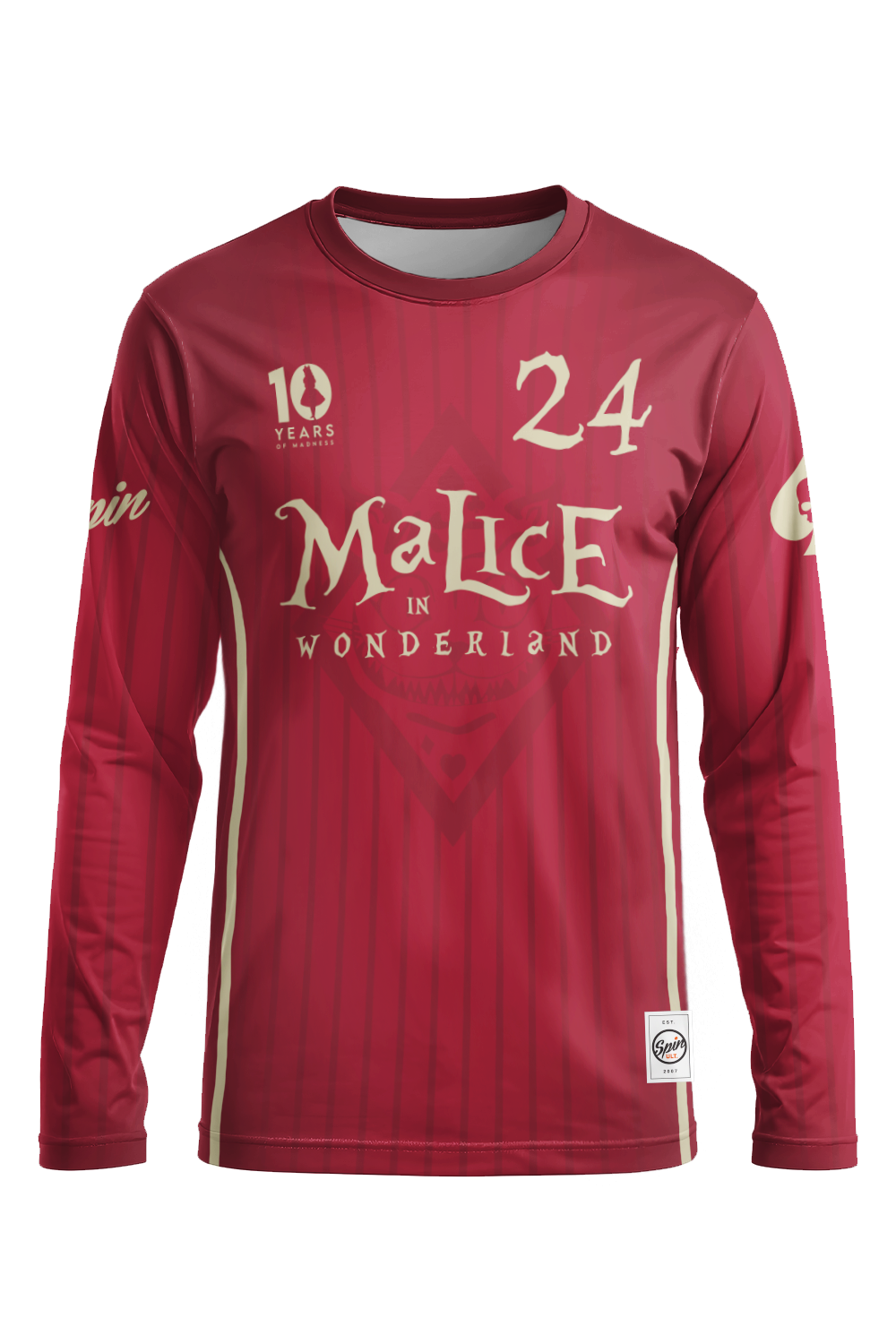 Malice in Wonderland Long Sleeve Jersey (Maroon)