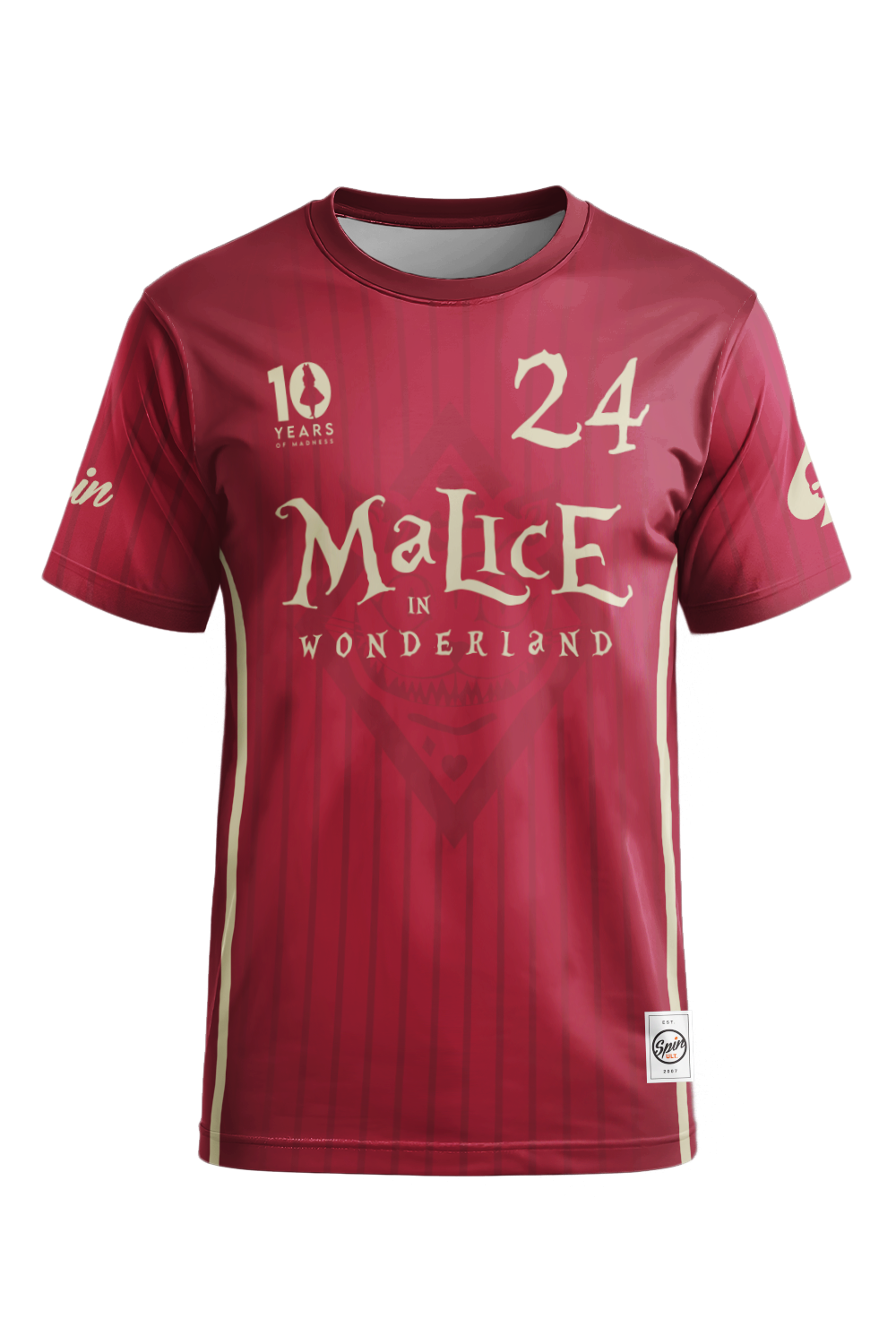 Malice in Wonderland Short Sleeve Jersey (Maroon)