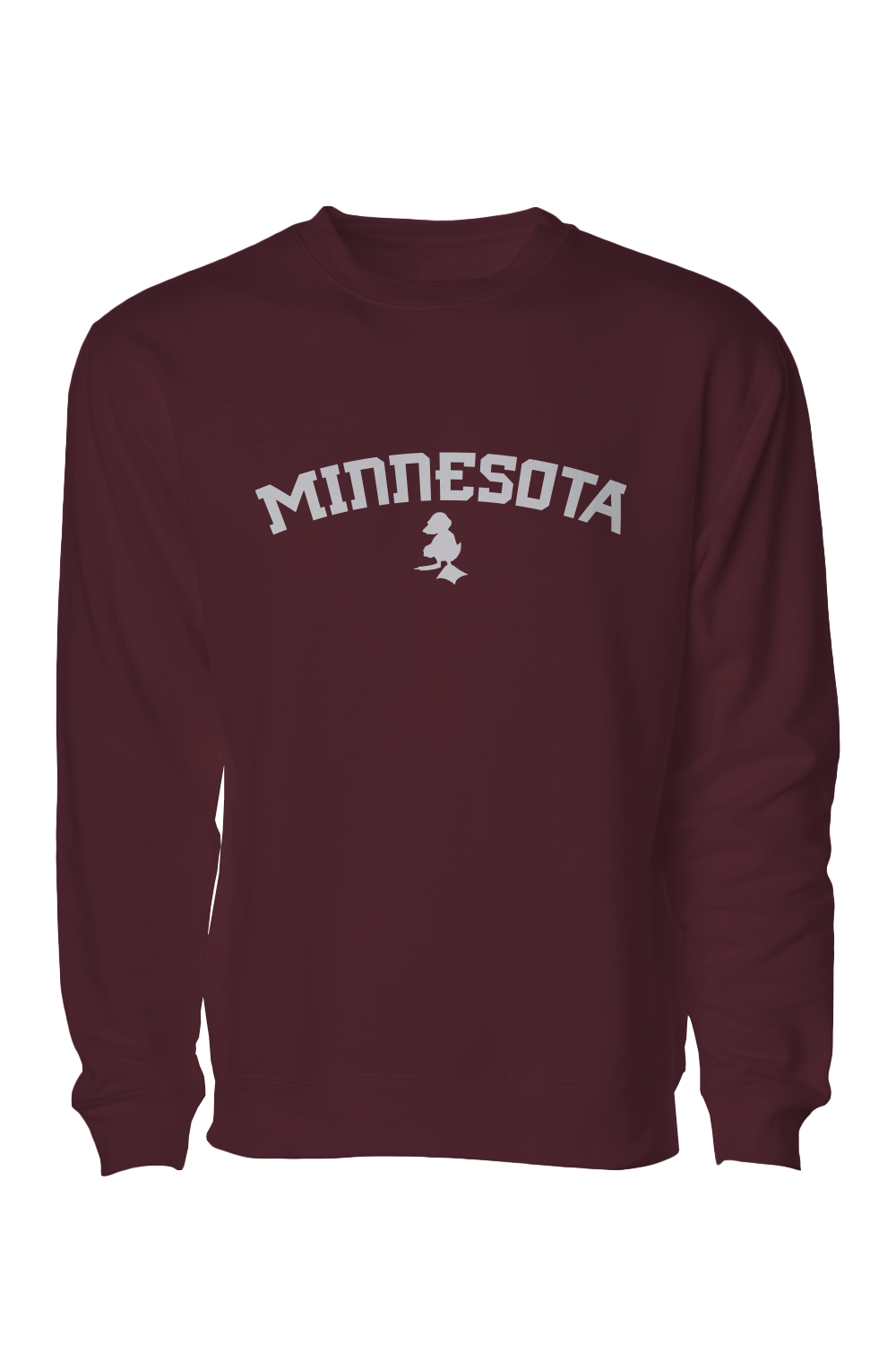 Grey Duck Crewneck Sweatshirt (Maroon)