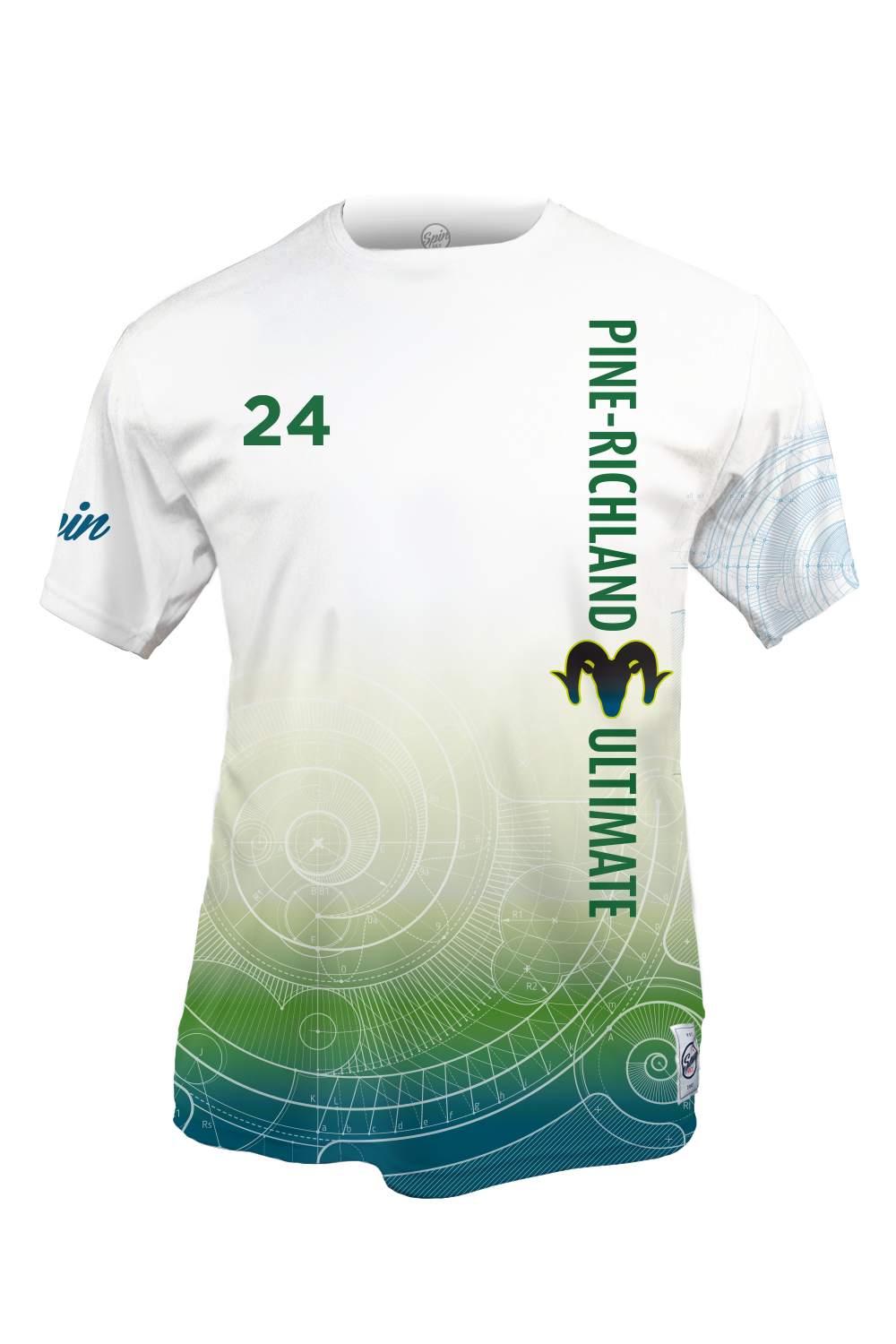 Pine-Richland Short Sleeve Jersey (White)