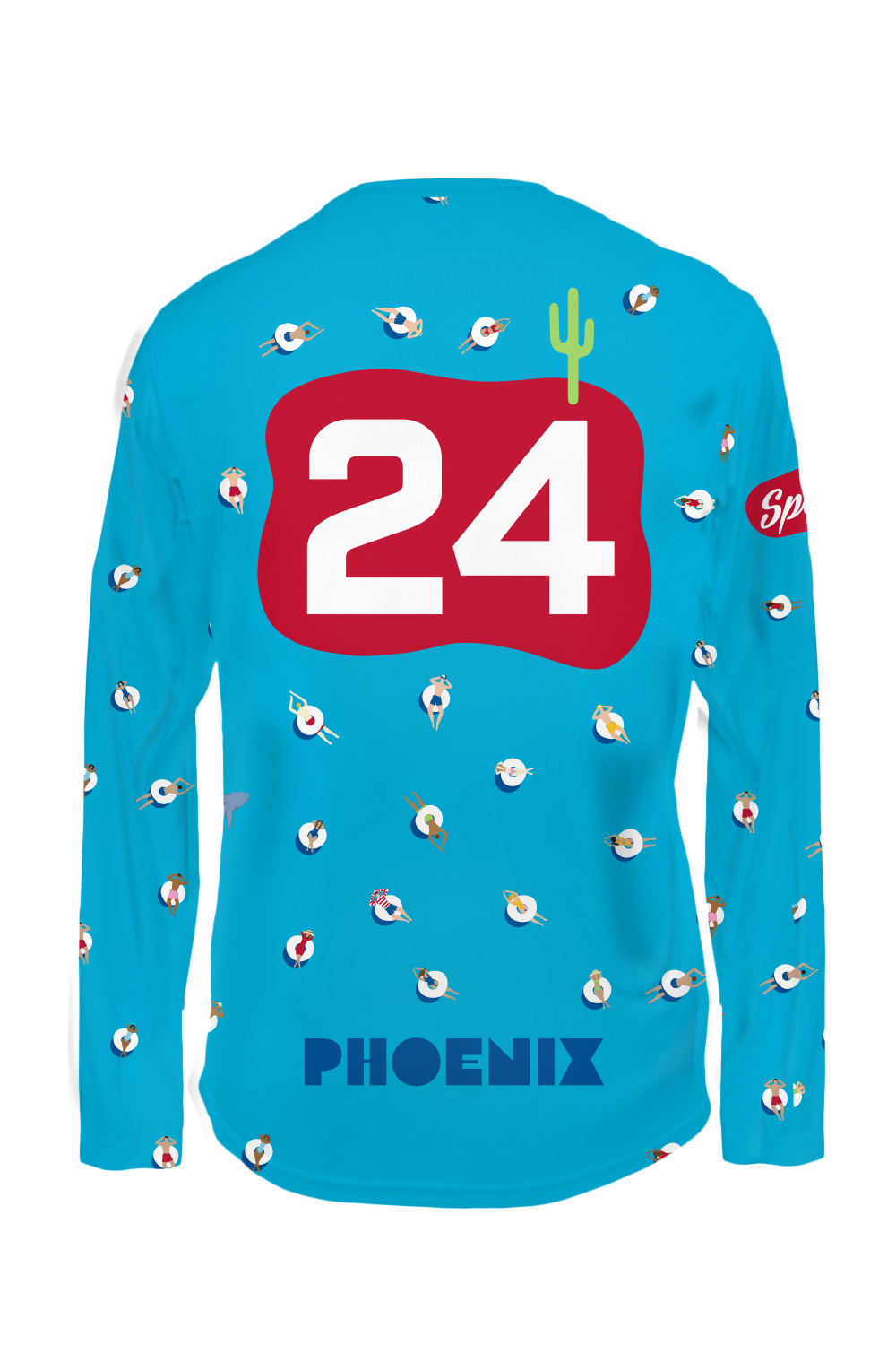Pool Party Long Sleeve Jersey (Blue)