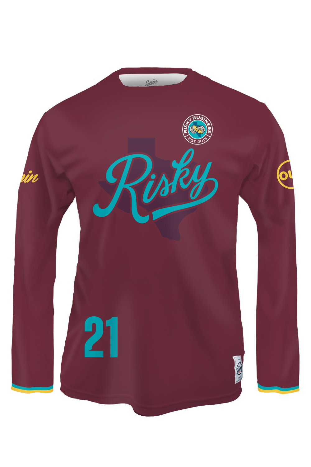 Risky Business Long Sleeve Jersey (Maroon)
