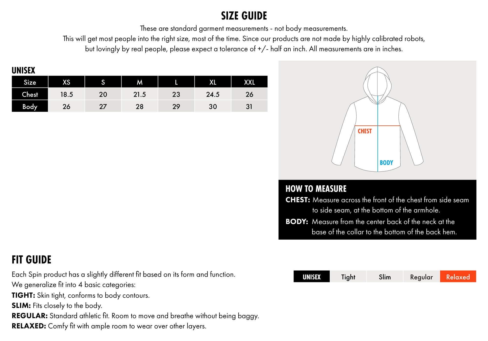 size guide