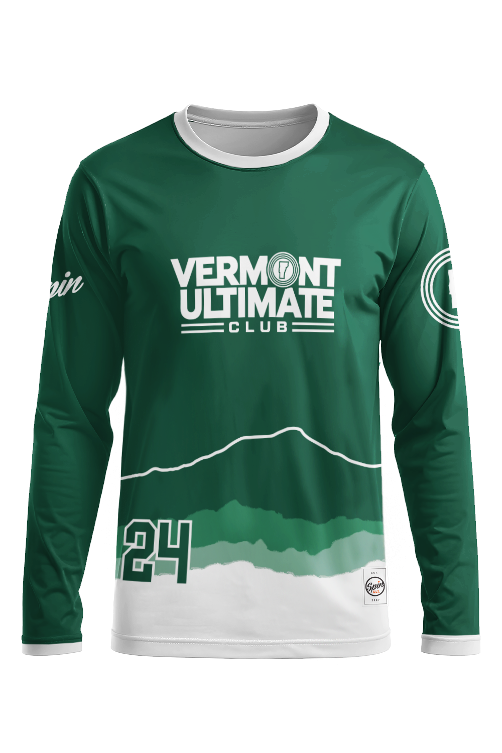 Vermont Ultimate Club Long Sleeve Jersey (Green) - Fan