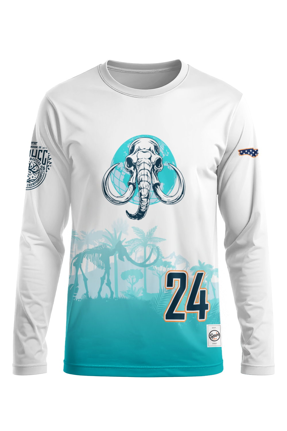 Woolly Mammoth Long Sleeve Jersey (White)