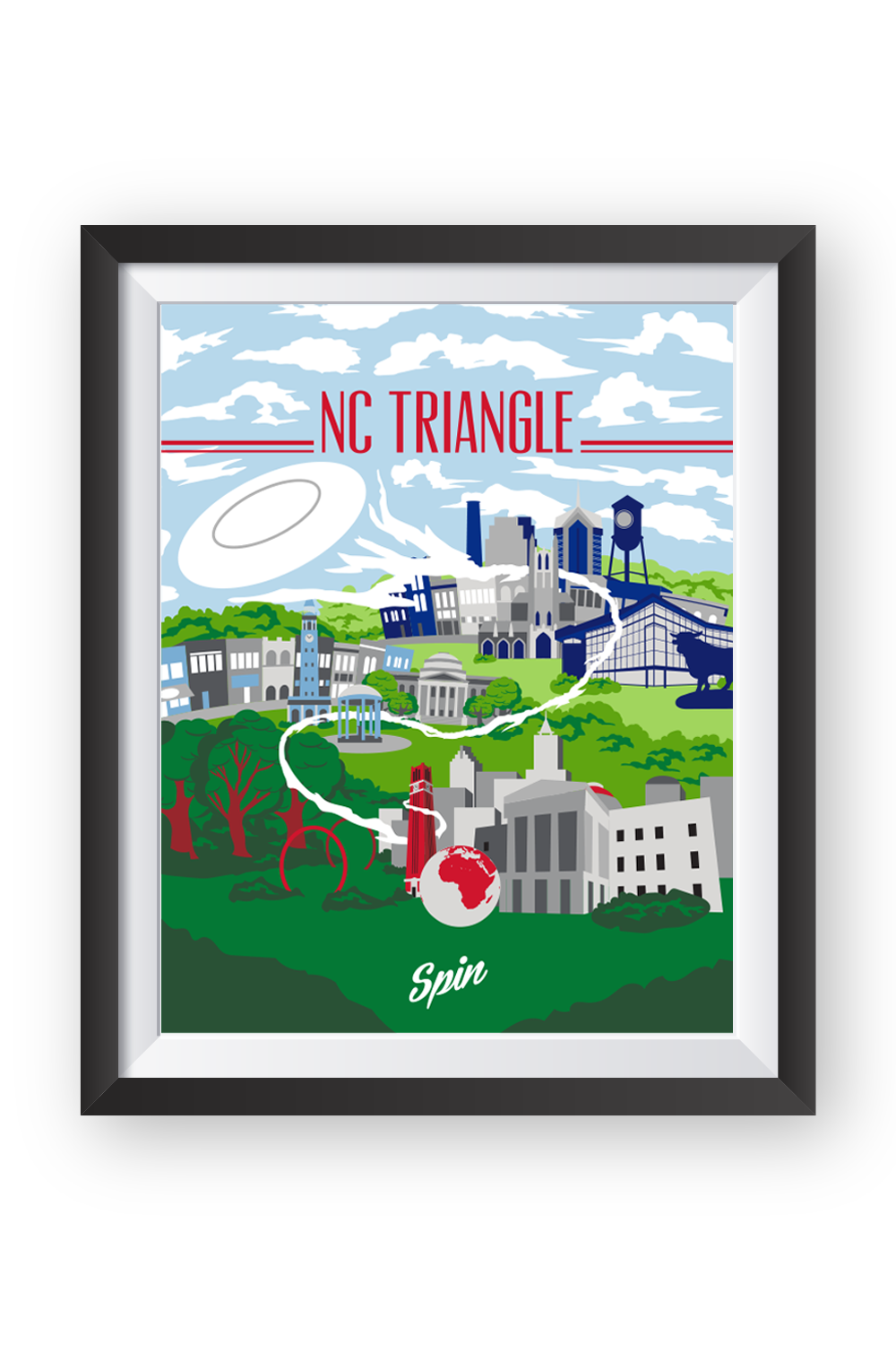 NC Triangle Art Print
