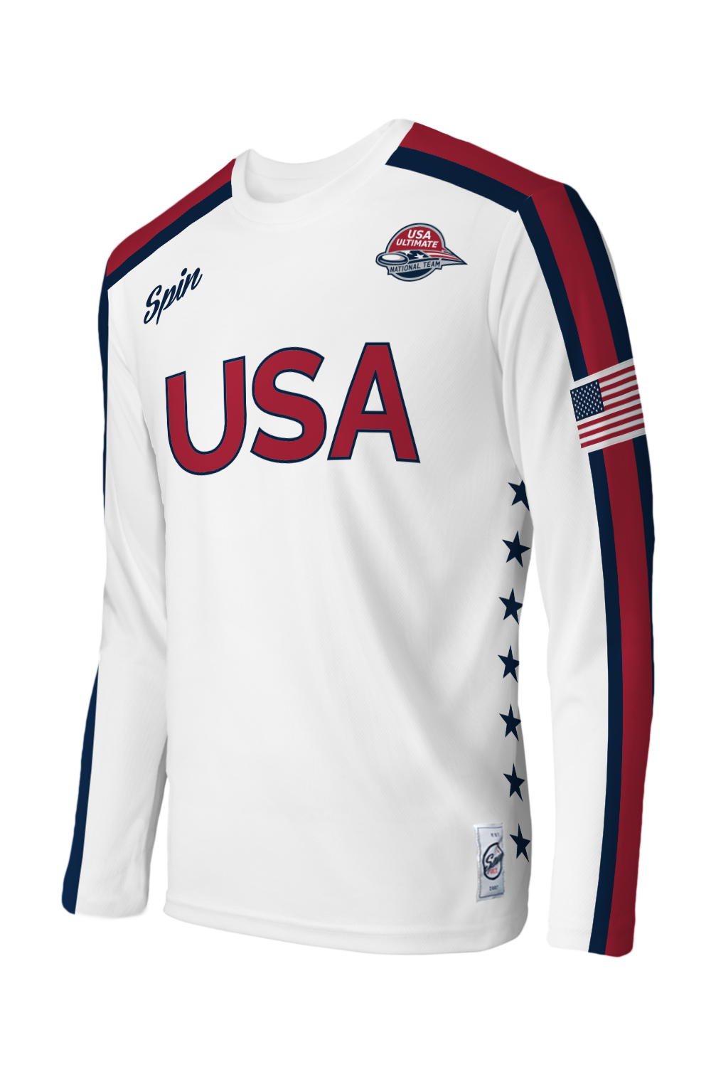 USNT Long Sleeve Jersey (White) – Spin Ultimate USNT Long Sleeve Jersey (White) – Spin Ultimate