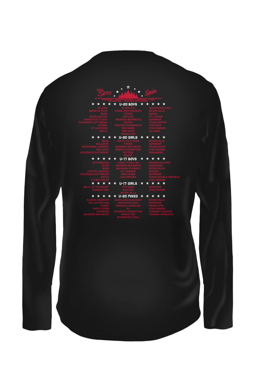 YCC 2022 Teams Long Sleeve Jersey (Black)